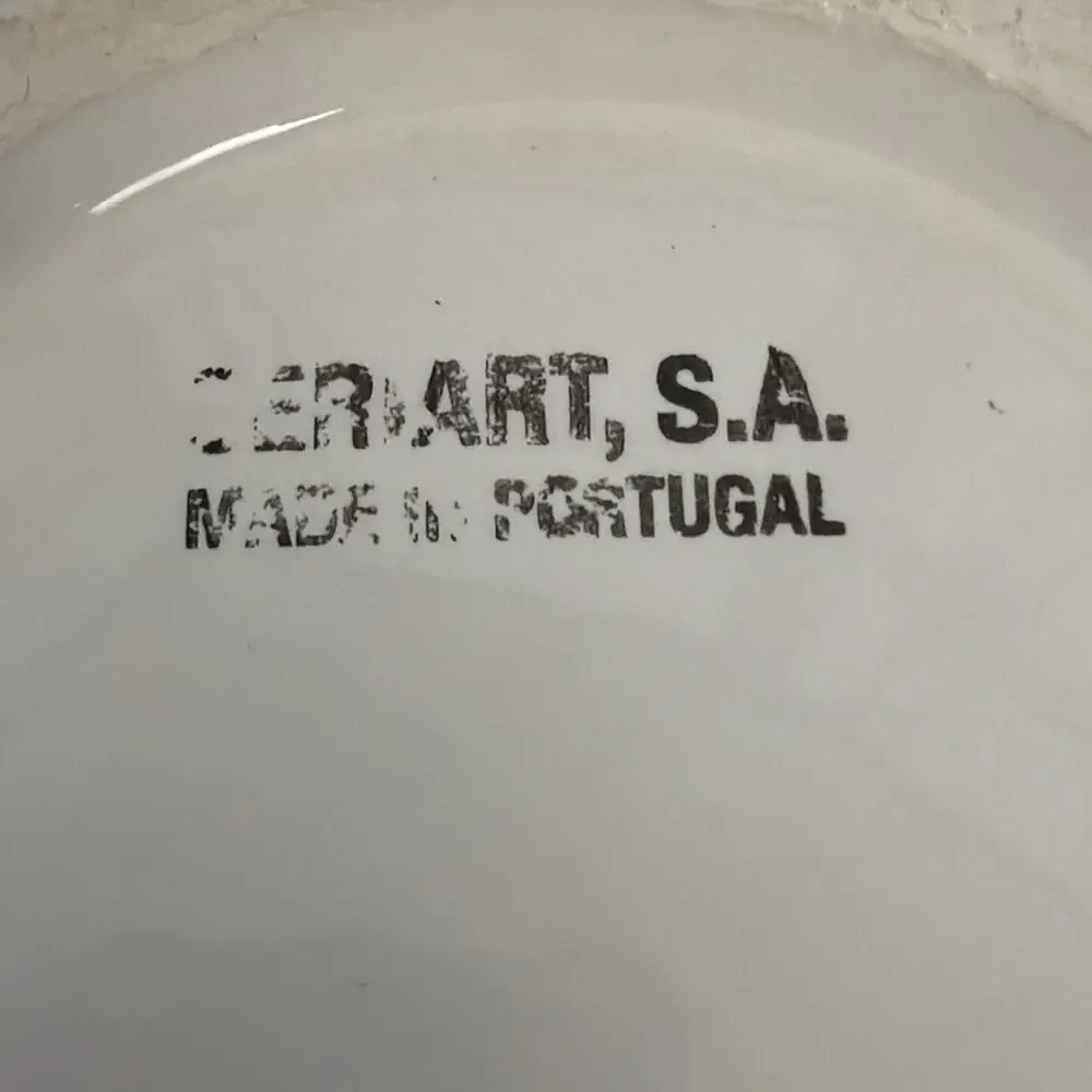 CERIART Made In Portugal Large White 4 Corner Square 10” Serving Bowl - READ